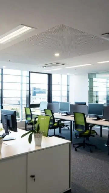 office with computers and chairs